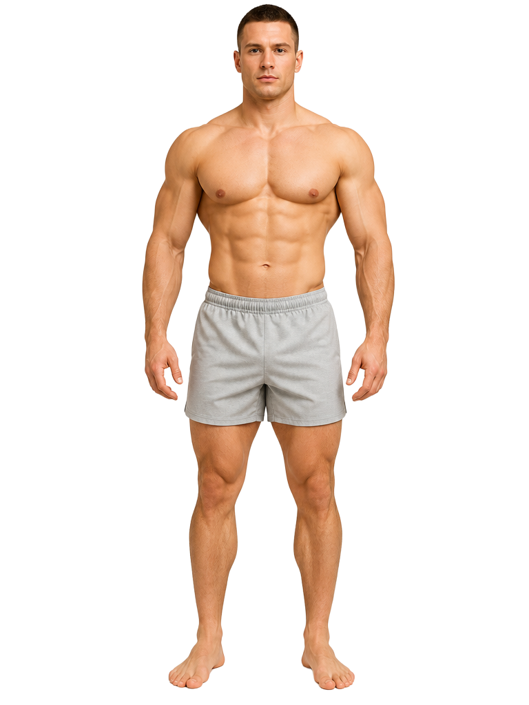 Objetivo de cuerpo fuerte y musculoso